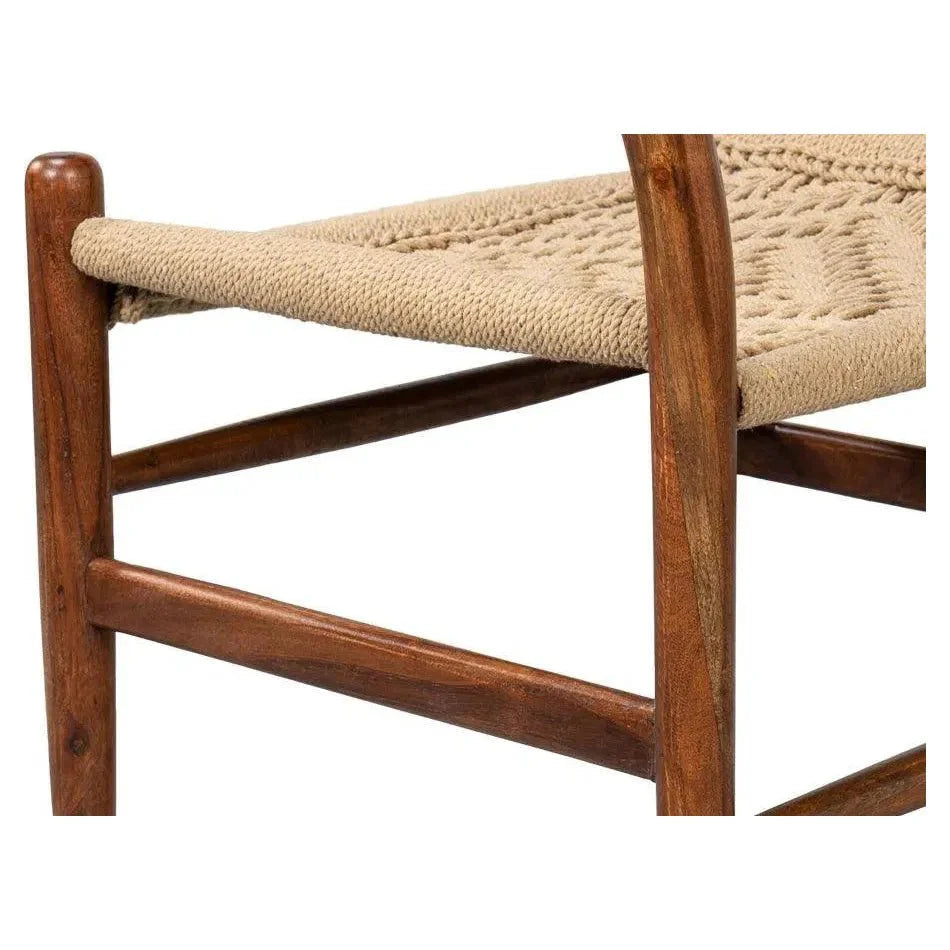 Sarreid Mao Acacia Wood Reddish Brown Armless Chair