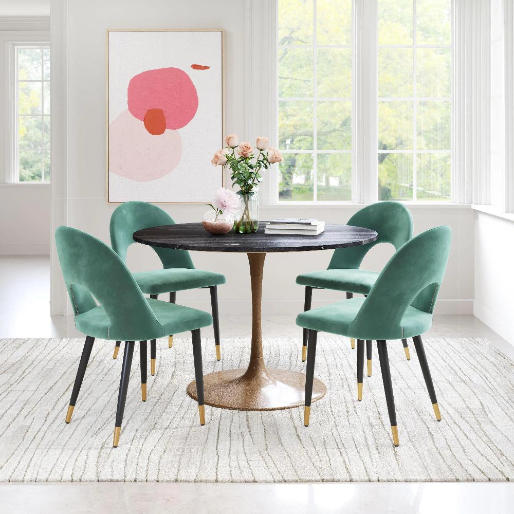 Zuo Modern Menlo Velvet Armless Dining Chair 2PC