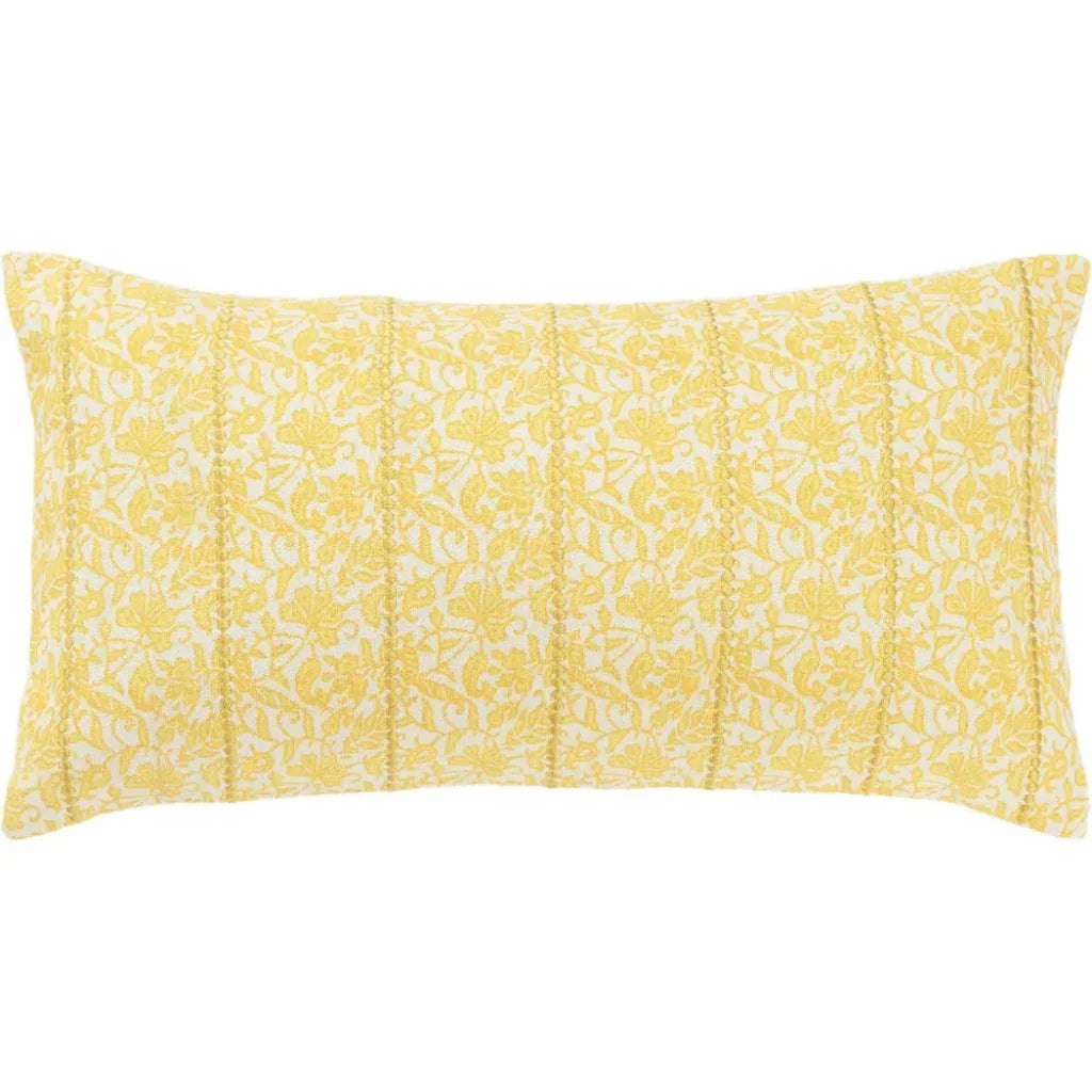 LOOMLAN Mia Botanical Long Lumbar Pillow For Bed