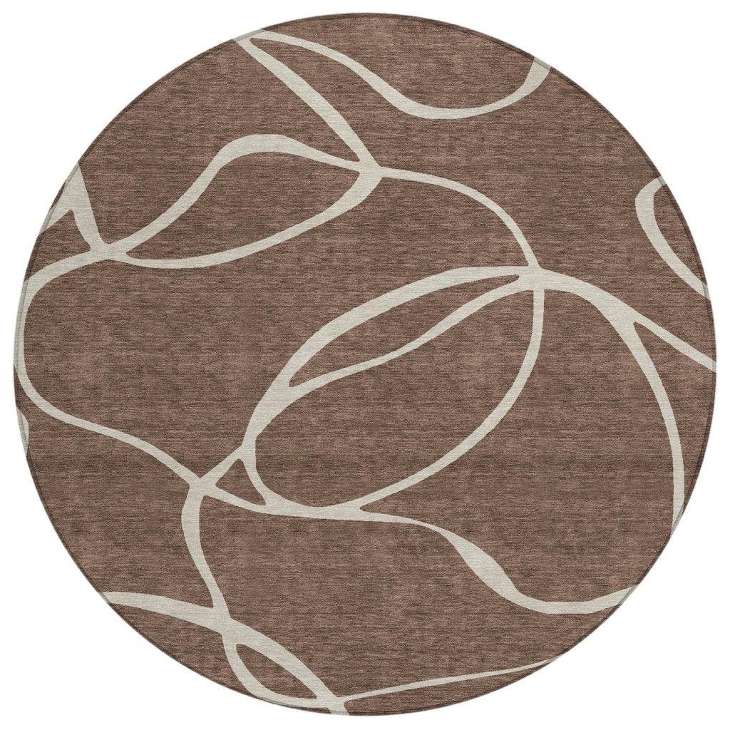 Mirelle Brown Washable Indoor-Outdoor Rug