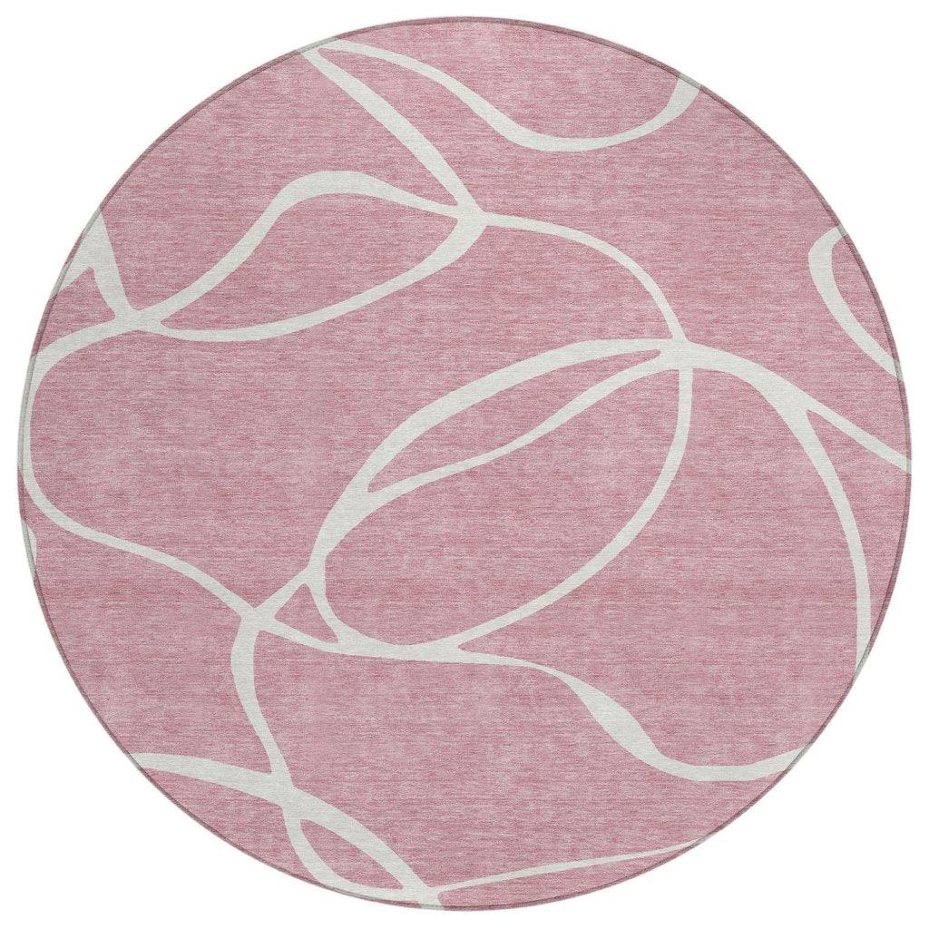 Mirelle Pink Washable Indoor-Outdoor Rug
