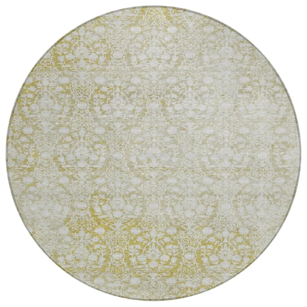 Monavia Gold Washable Indoor-Outdoor Rug