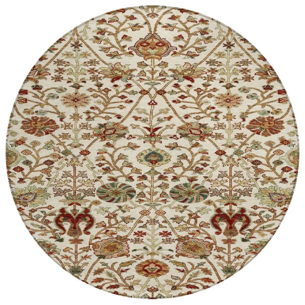 LOOMLAN Rugs Muse Ivory Washable Indoor-Outdoor Rug