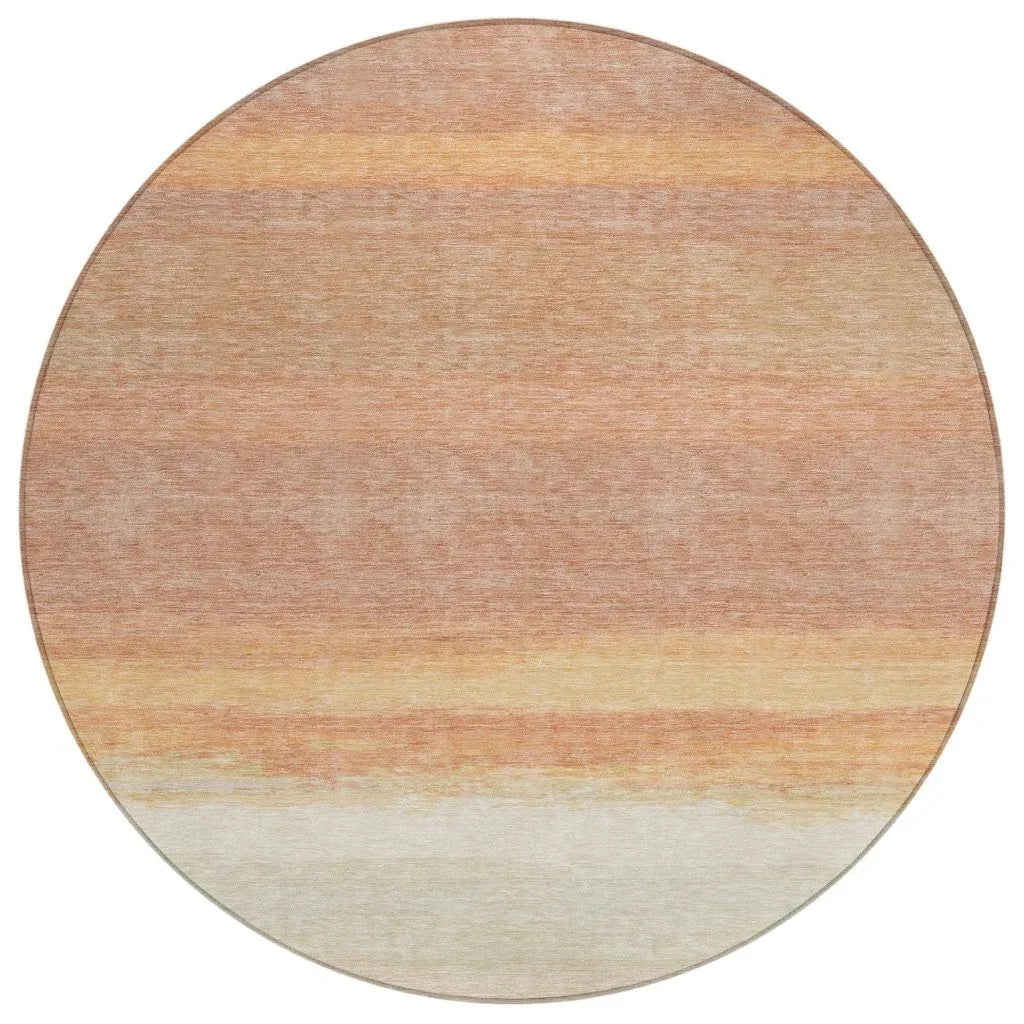 Noe Orange Washable Indoor-Outdoor Rug