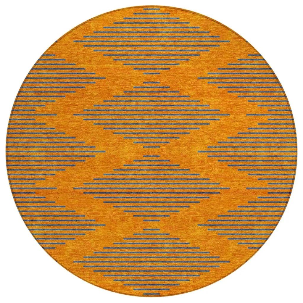 LOOMLAN Rugs Norelia Orange Washable Indoor-Outdoor Rug