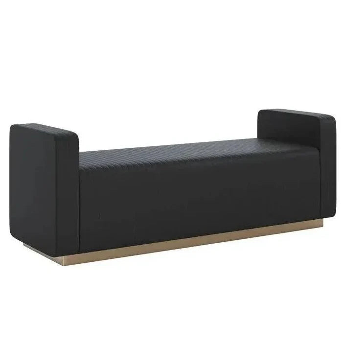 SUNPAN Odette Leather Backless Bedroom Bench