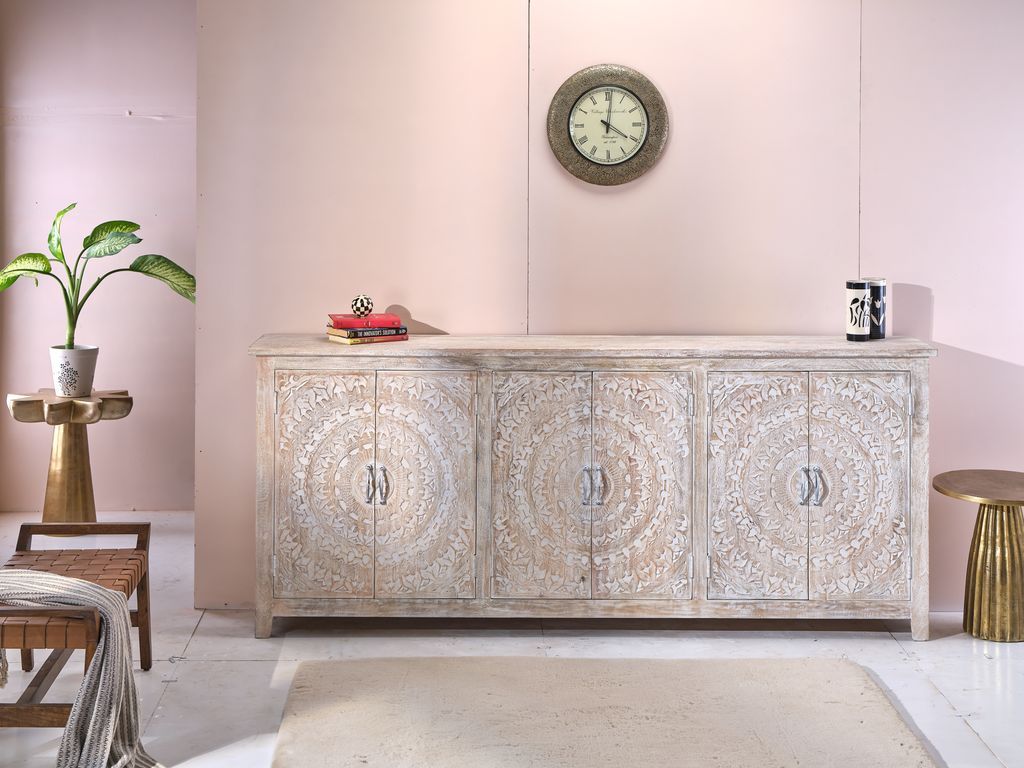 Keleia Six Door Wood Sideboard