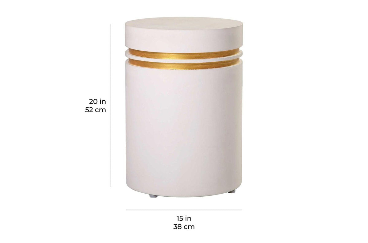 Seasonal Living Santori Double Ring Tall - Gold Outdoor End table