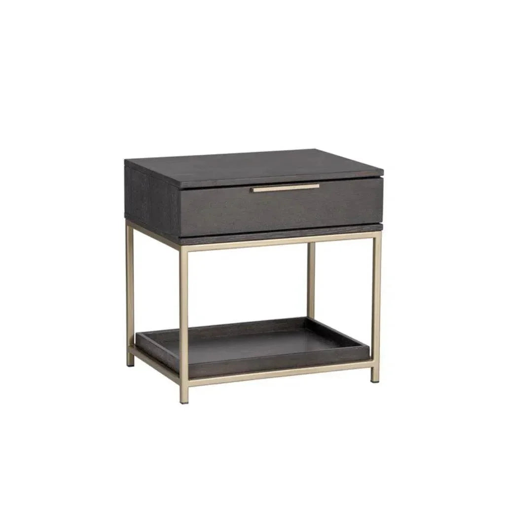 SUNPAN Rebel Wooden Iron Modern Nightstand
