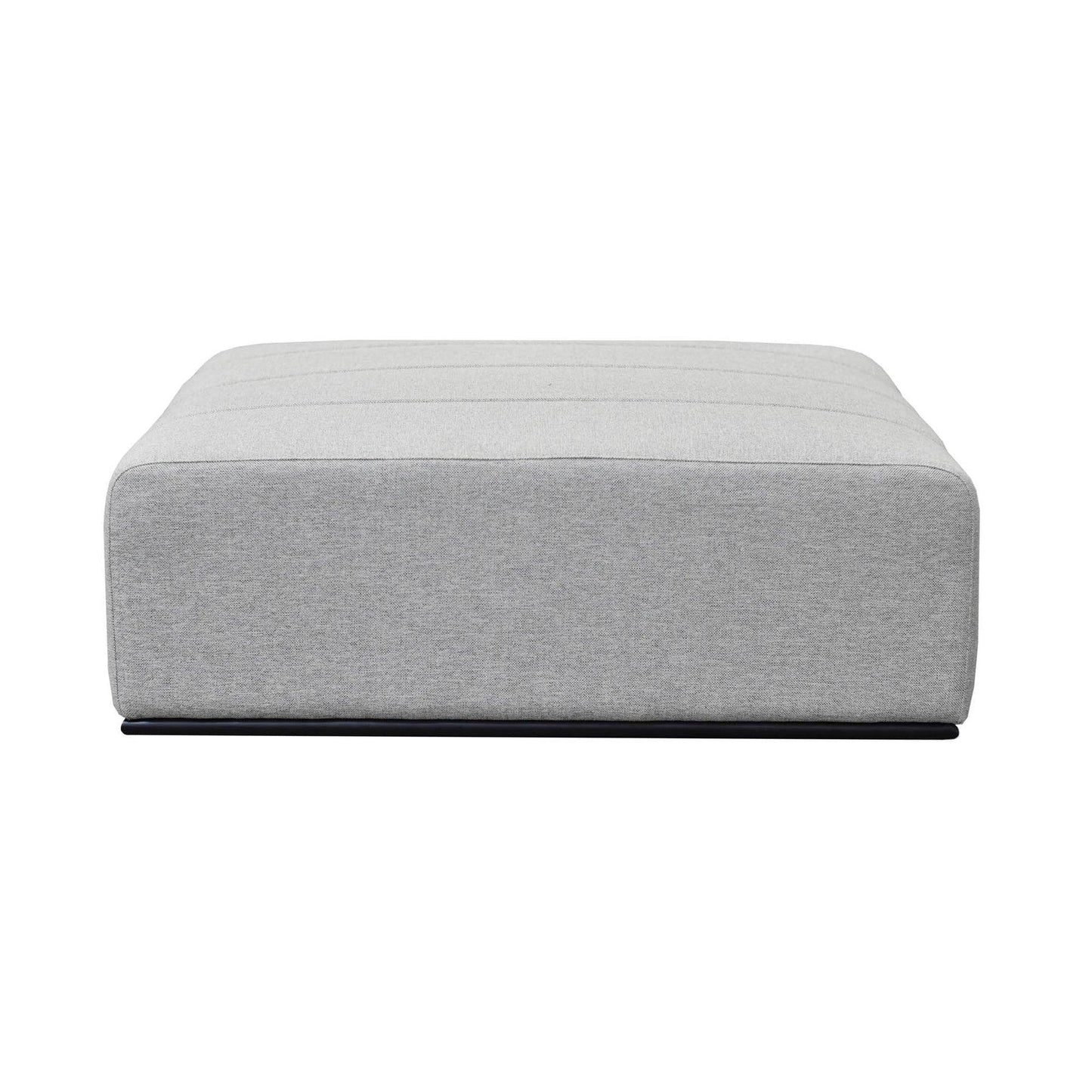 Rectangular Upholstered Grey Linen Ottoman Coffee Table - Sideboards and Things Brand_LH Imports, Color_Gray, Depth_30-40, Materials_Upholstery, Modular Component_Ottoman, Product Type_Modular, Upholstery Type_Linen, Width_40-50