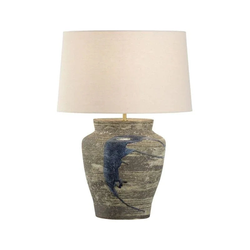 Wildwood Riku Modern Japanese Artistry Indigo Glaze Table Lamp