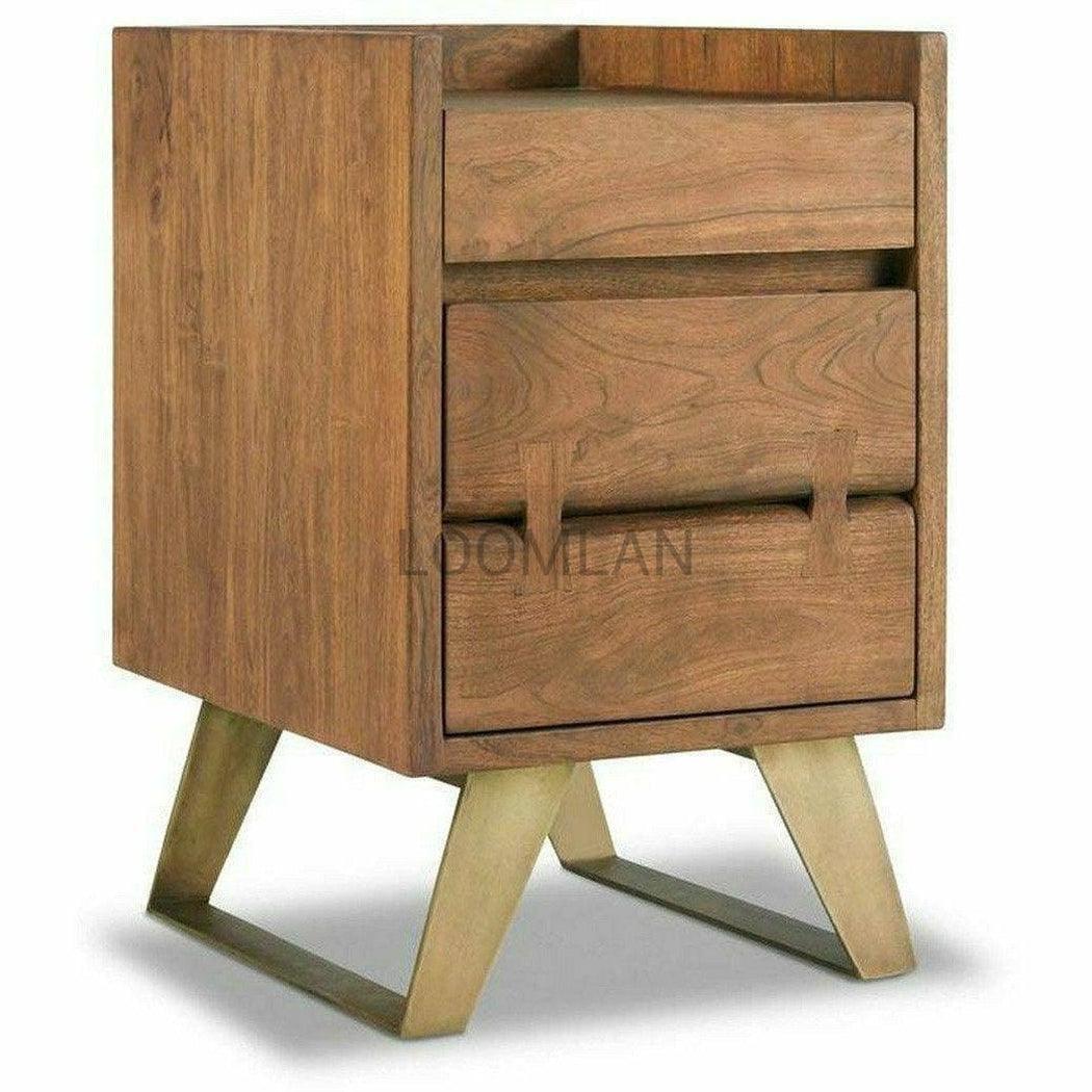 64 Live Edge Home Office Desk Built-In File Cabinet – LOOMLAN