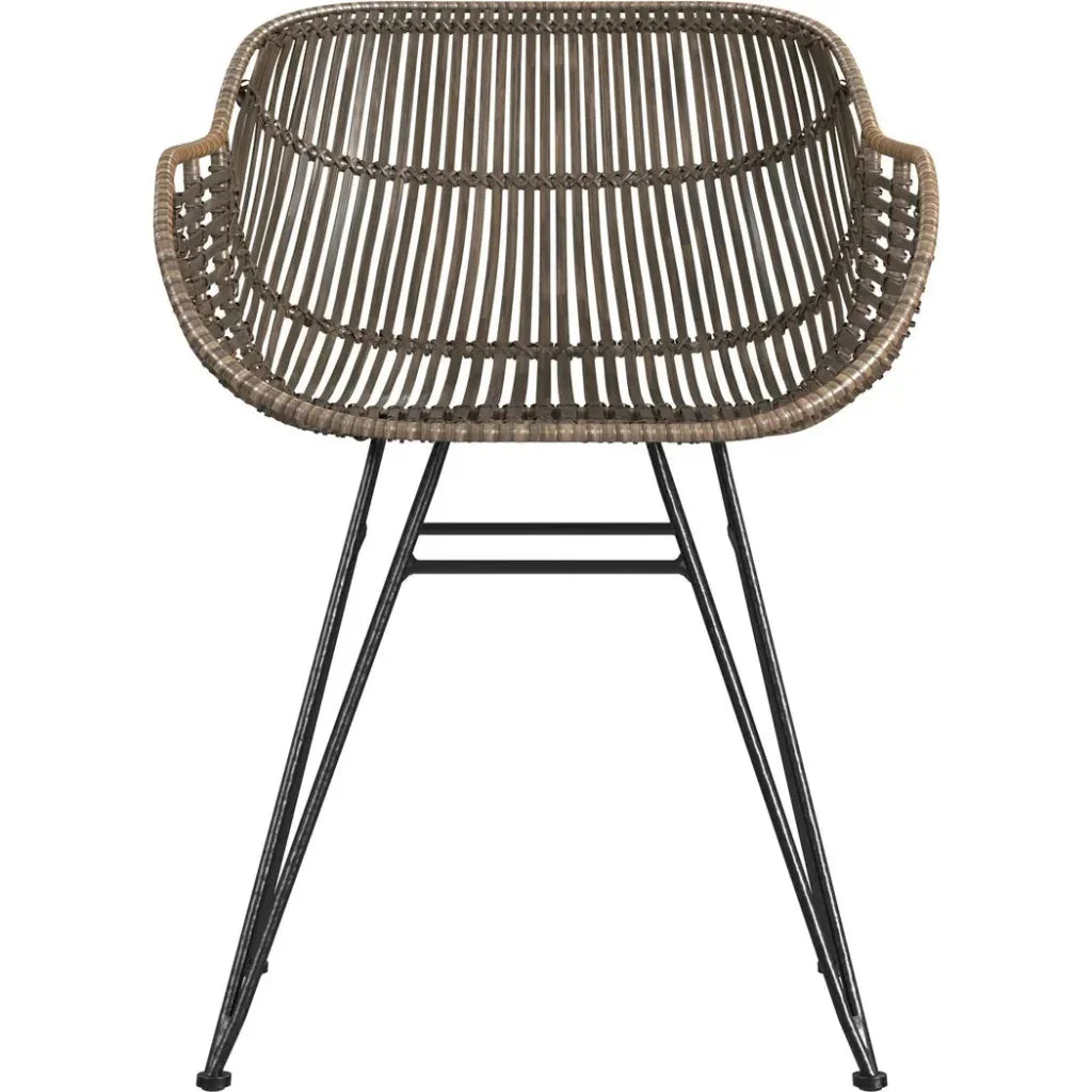 Ryanne Rattan Wrapped Dining Chair (Set Of 2) - LOOMLAN - Bassett Mirror - Dining Chairs