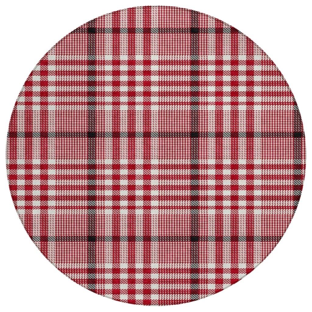 LOOMLAN Rugs Samira Red Washable Indoor-Outdoor Rug