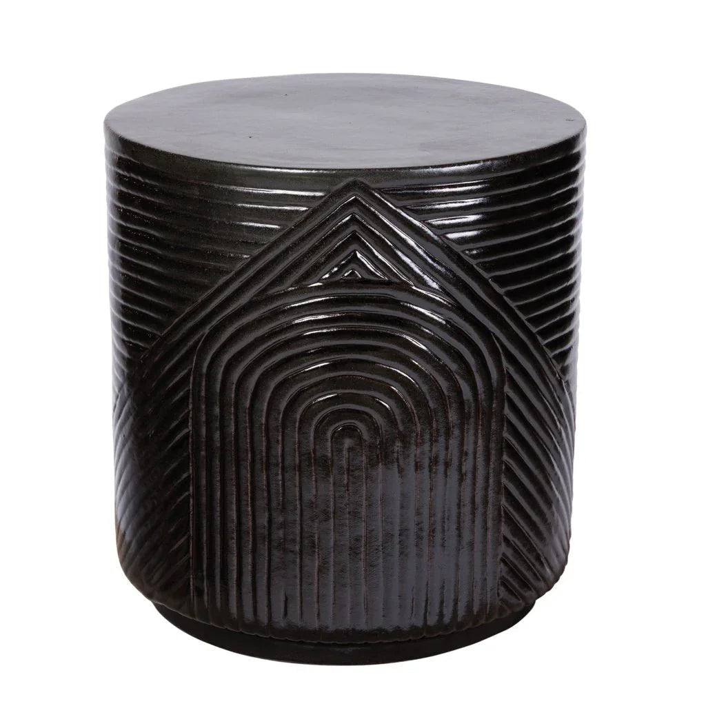 Serenity Textured Ceramic Patio Stool