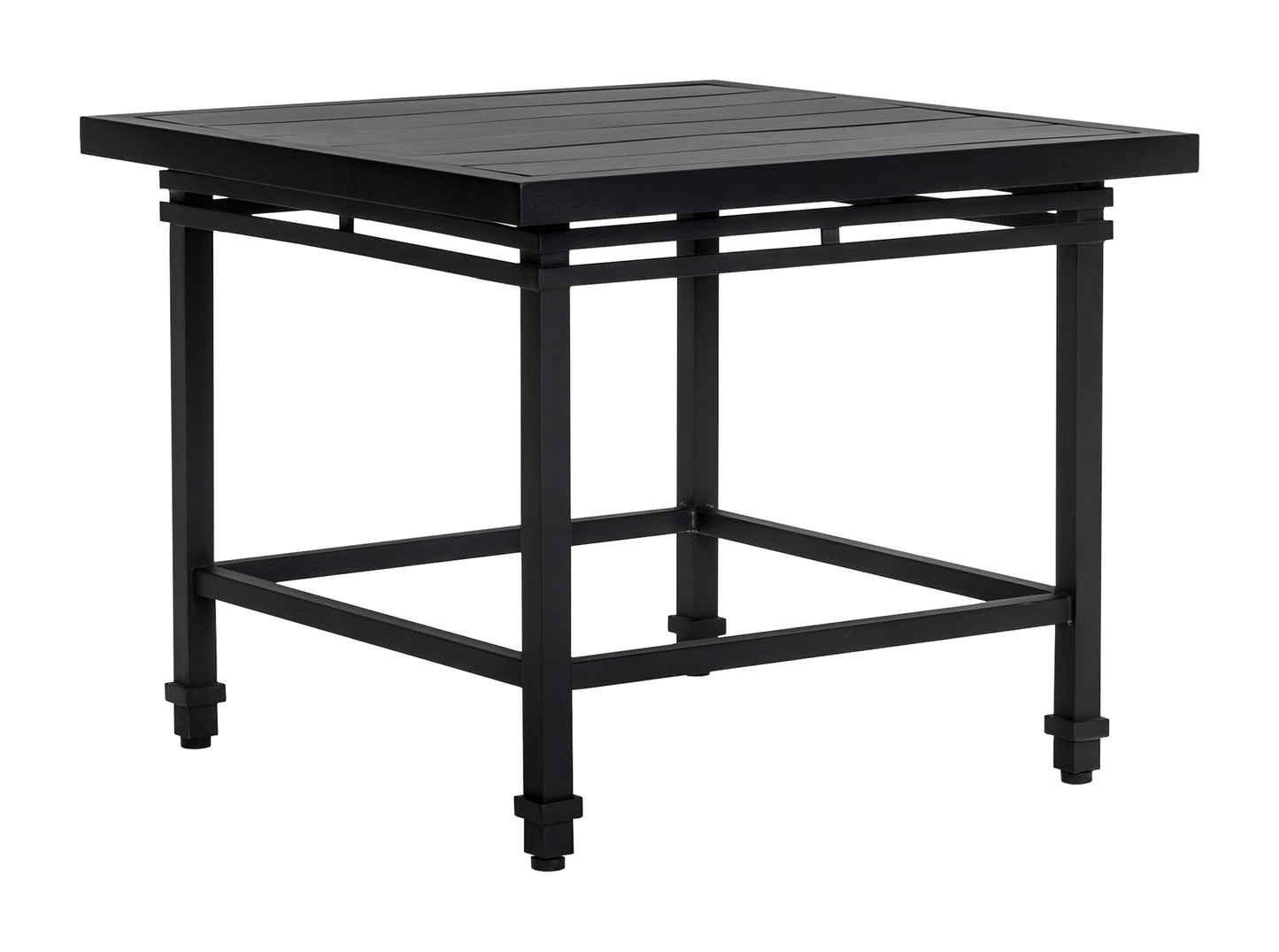 Eterna Square Black Matte Patio Side Table