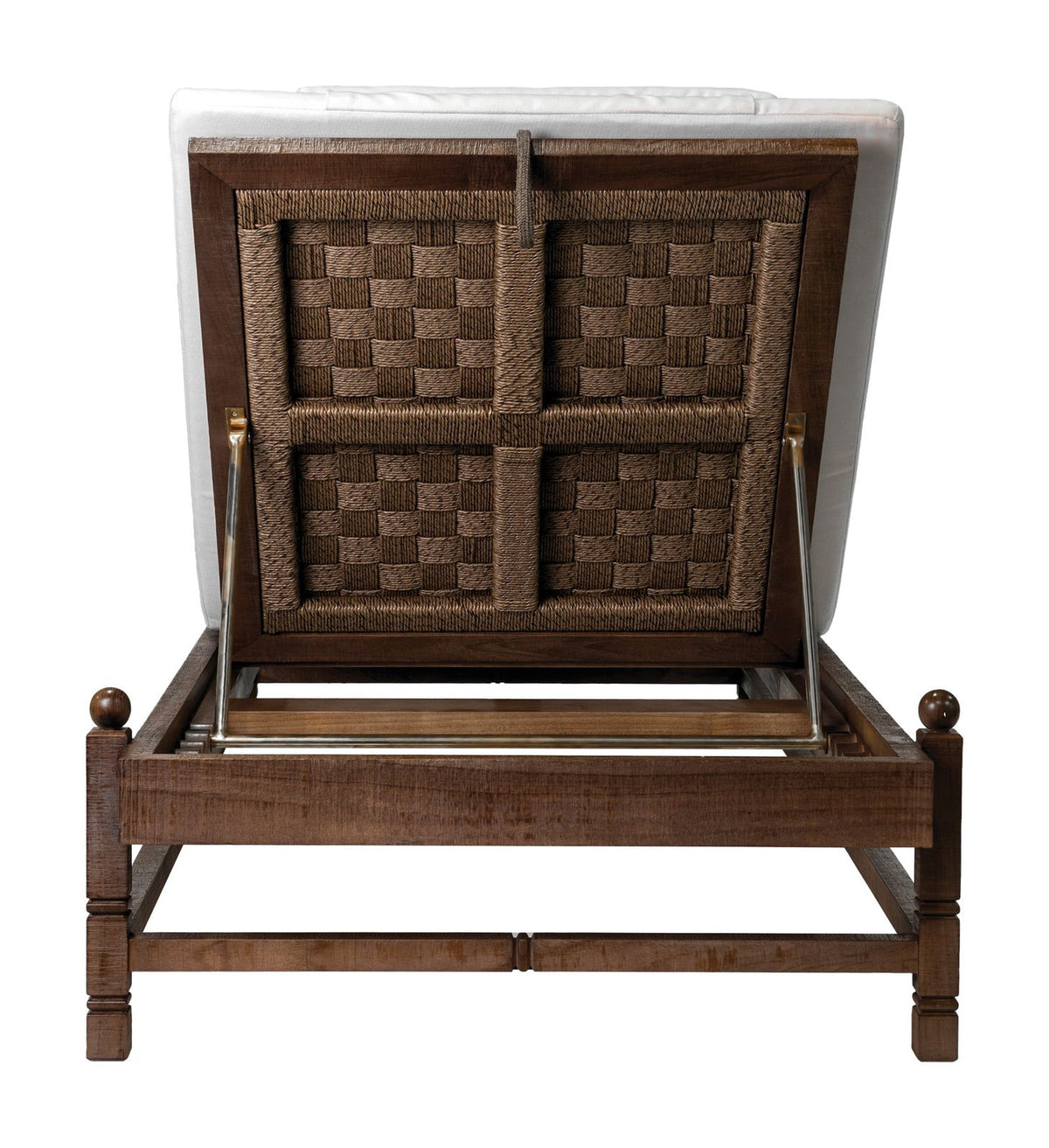 Seasonal Living Vaterra Teak And Rattan Patio Pool Chaise (Set Of 2)