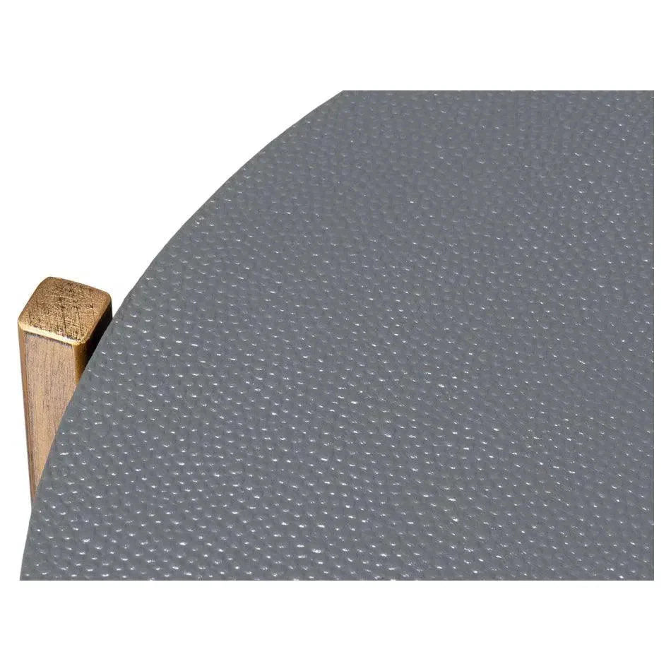 Spence Mdf and Iron Grey Round Side Table - LOOMLAN - Sarreid - Side Tables