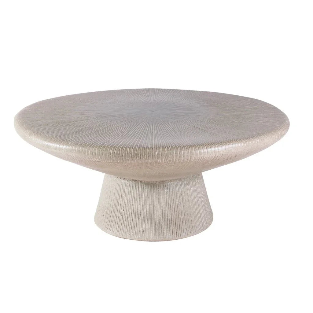 Sunburst Ceramic Patio Coffee Table