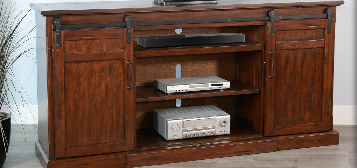 Sunny D Carriage House Wooden TV Console