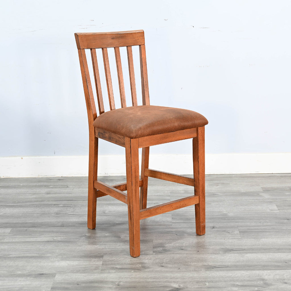 Sedona Slatback Microfiber Barstool 2PC