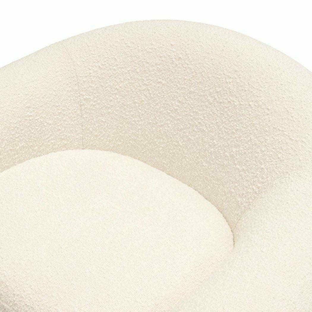 Swivel Chair in Boucle Textured Fabric Contoured Arms & Back - Sideboards and Things Brand_Diamond Sofa, Color_White, Features_Swivel, Game Room, Product Type_Club Chair, Upholstery Type_Boucle, Upholstery Type_Fabric Blend