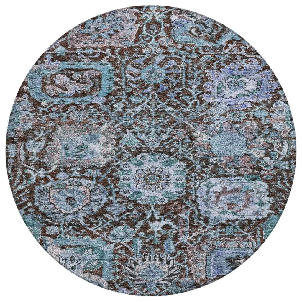 Verona Chocolate Washable Indoor-Outdoor Rug