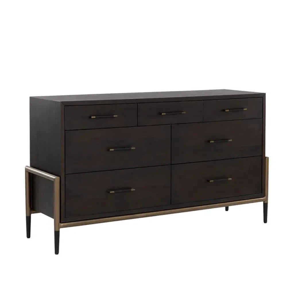 SUNPAN Weldrick Solid Wood Dresser On Stand