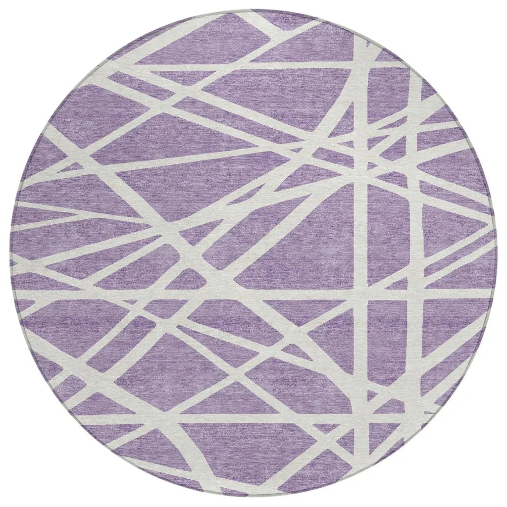 Zephina Purple Washable Indoor-Outdoor Rug