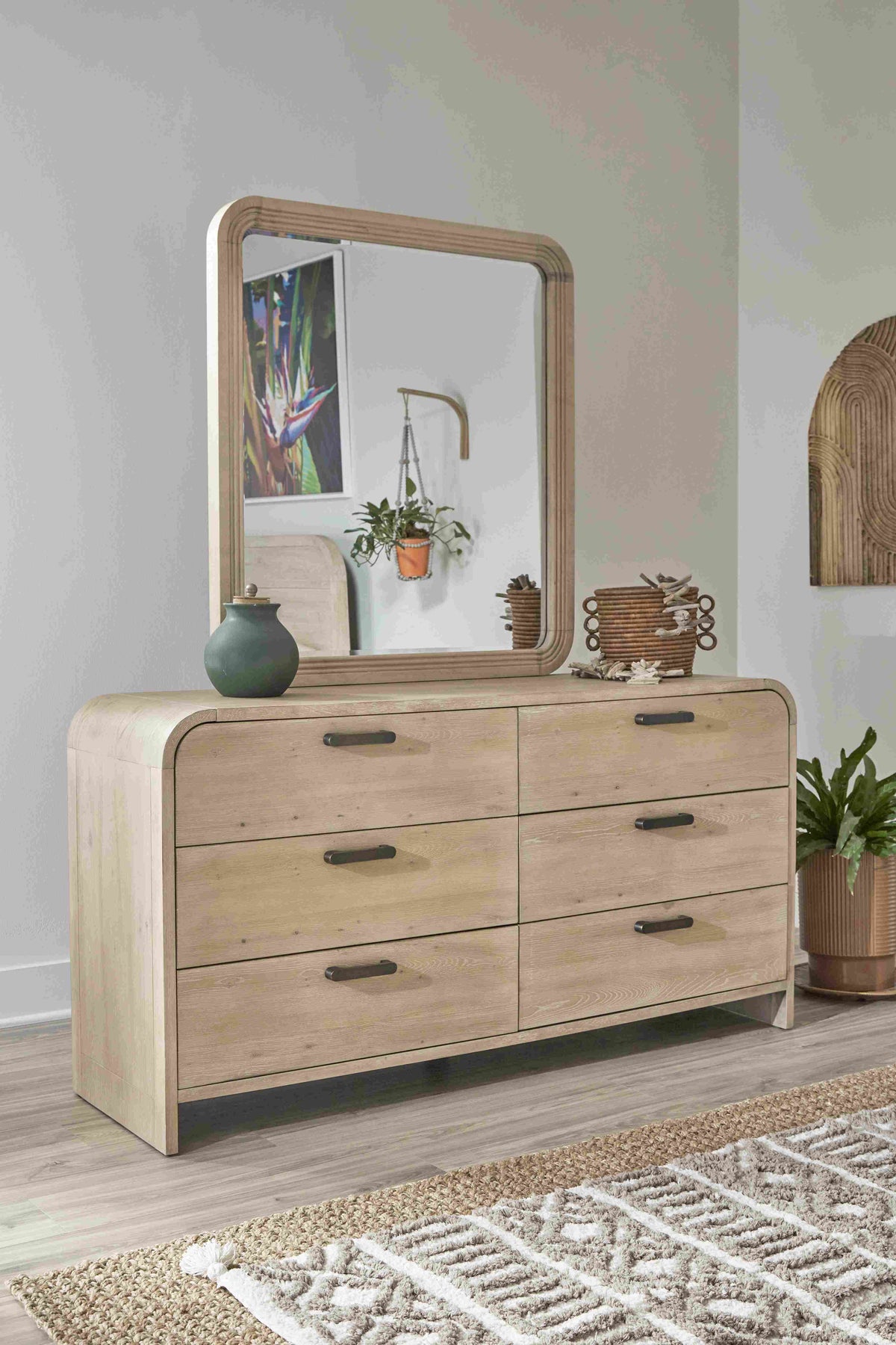 Panama Jack Melia 6-drawer Dresser and Mirror