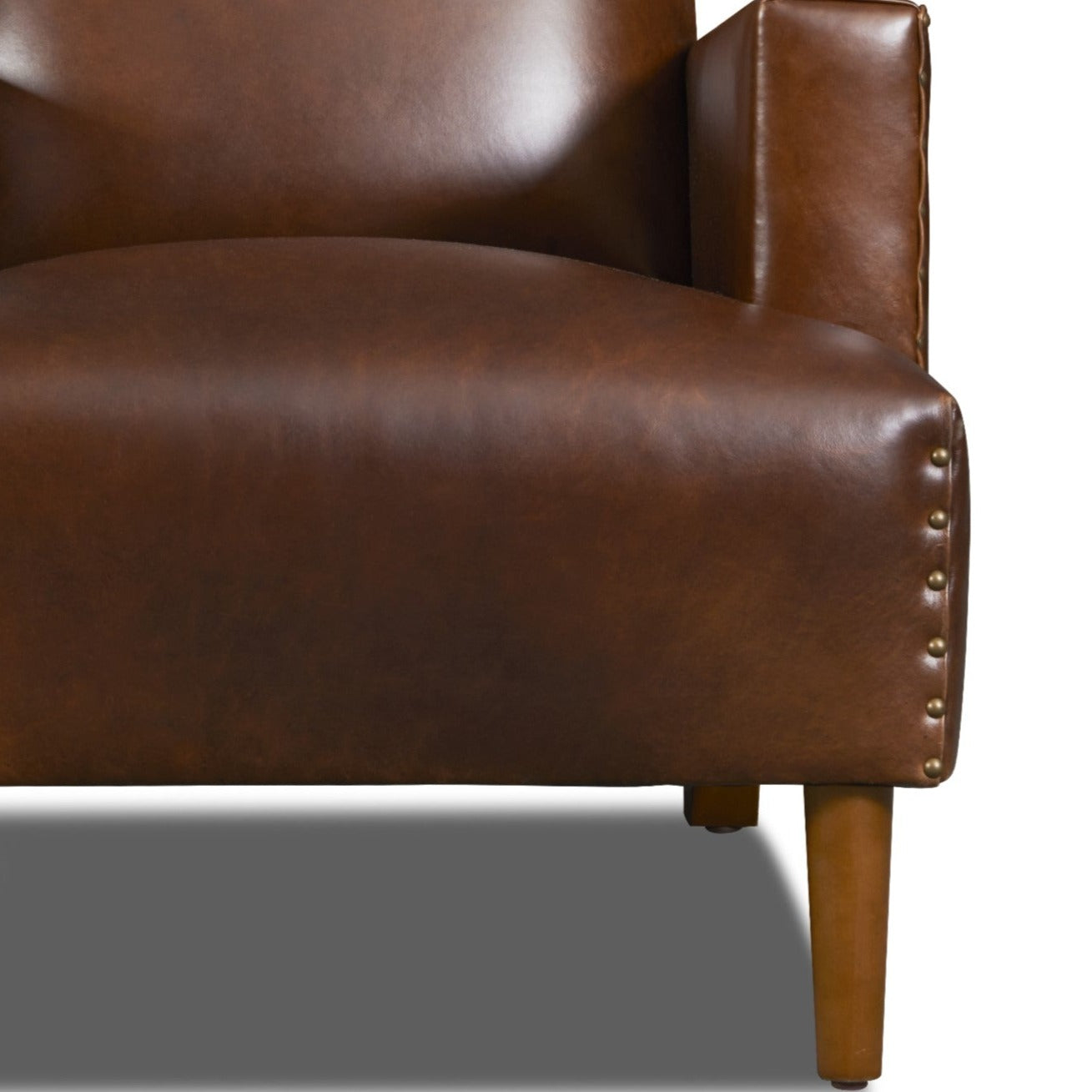 Button Tufted Leather Club Chair Duke