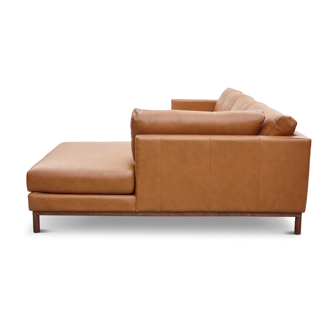 Burbank Small Leather Right Facing Sectional Sofa