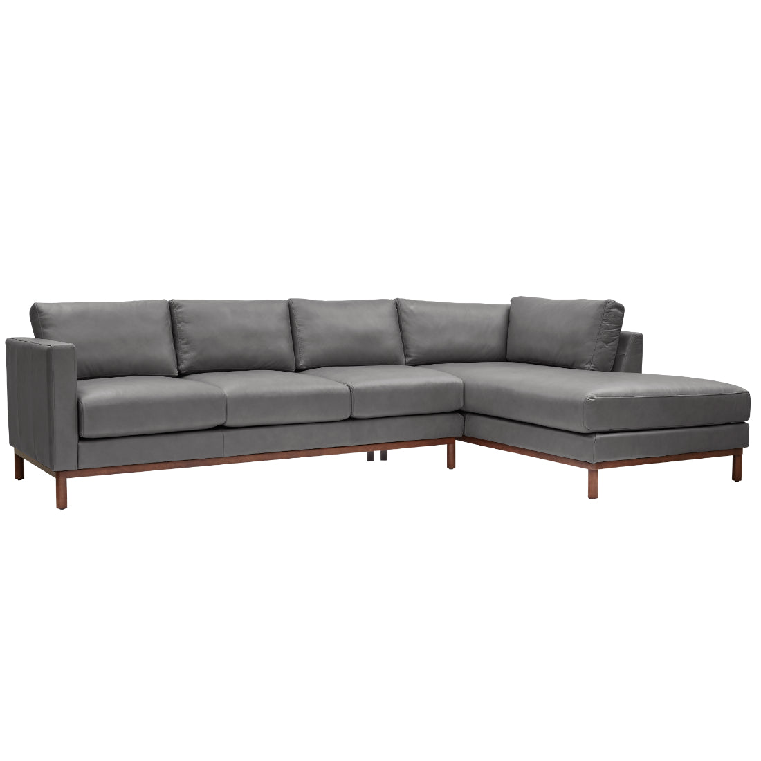 Burbank Large Leather Right Facing Sectional Sofa