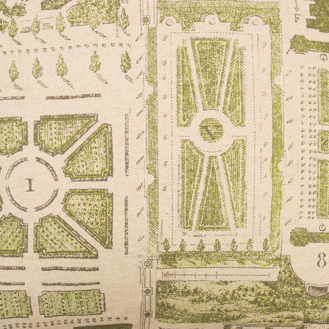 Jardin Green Throw Pillow With Insert