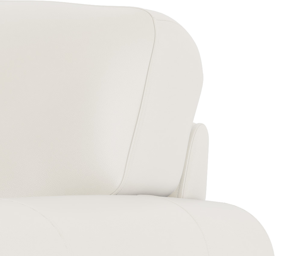 Mondern Leather Loveseat With Rolled Arms