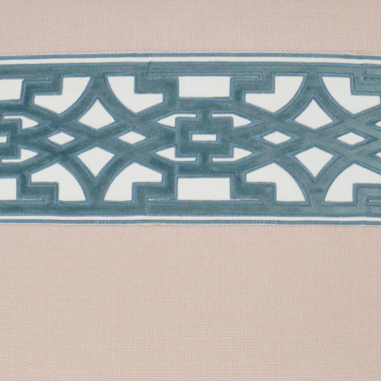 Lyon Blush Teal Throw Pillow With Insert