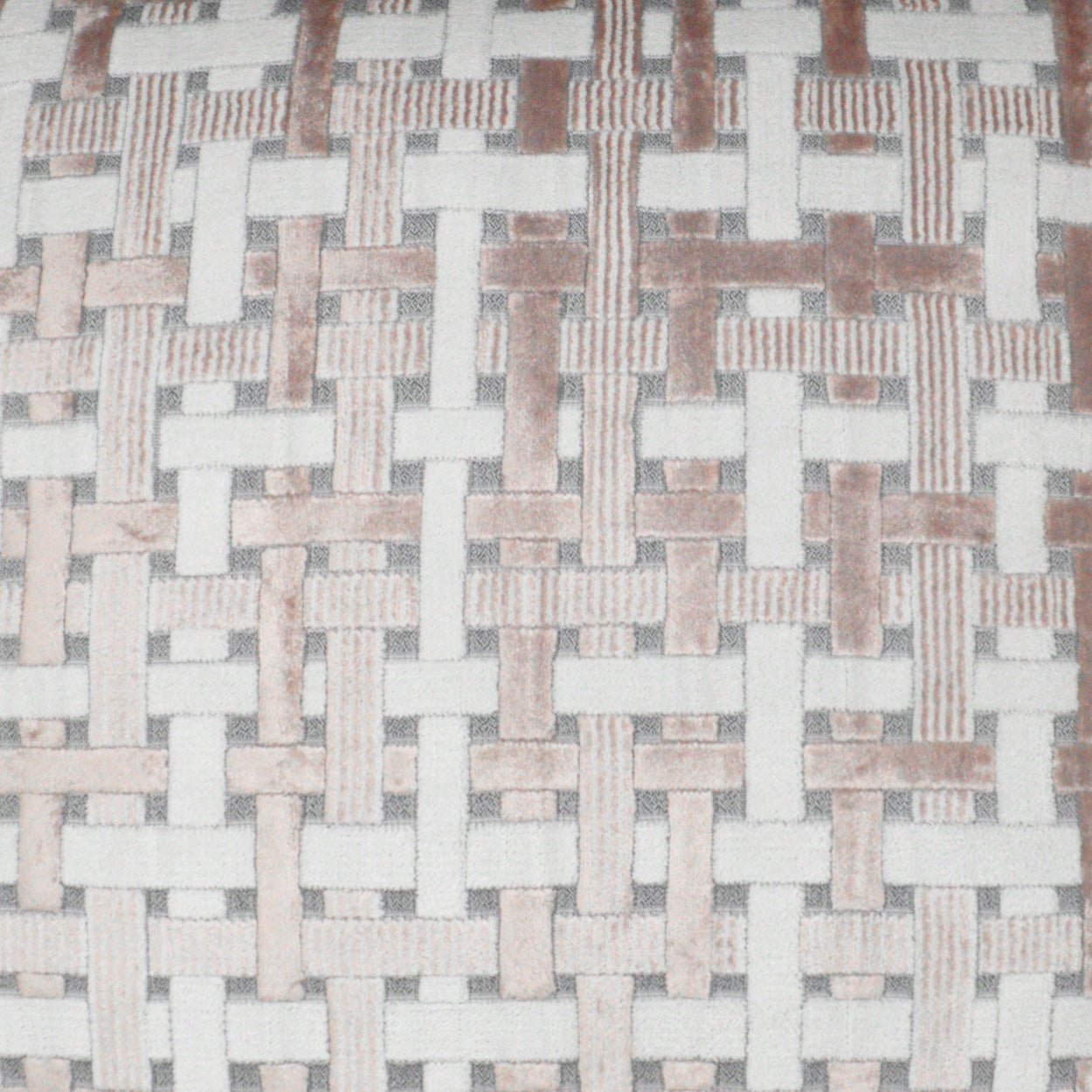 Trellis Velvet Blush Grey Throw Pillow Insert