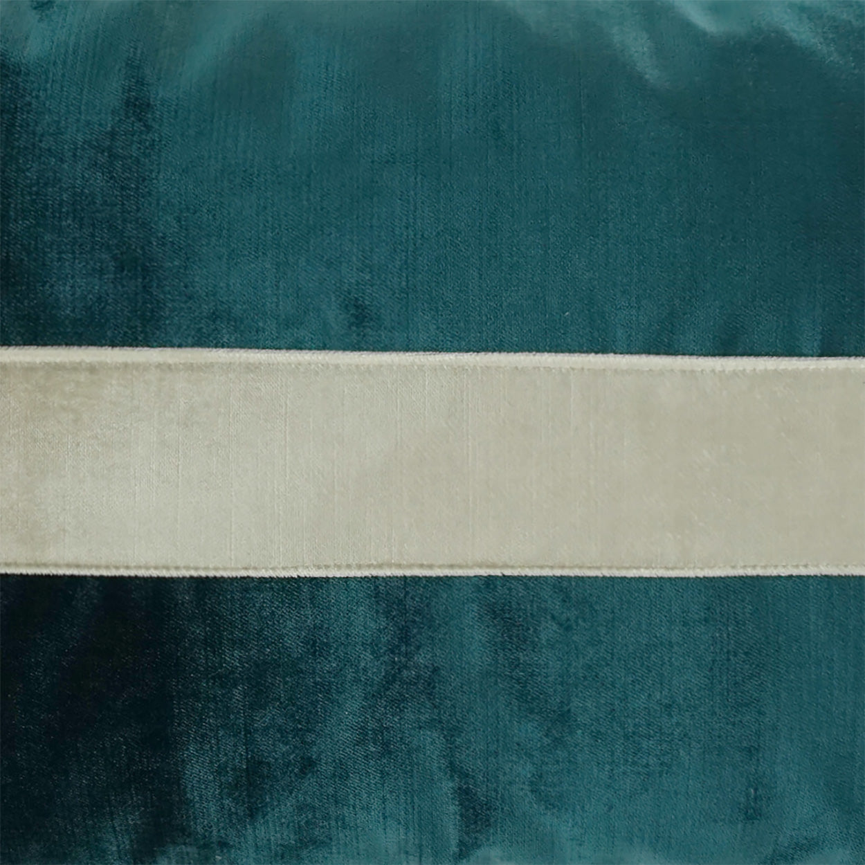 Iridescence Band Lumbar Peacock Teal Throw Pillow