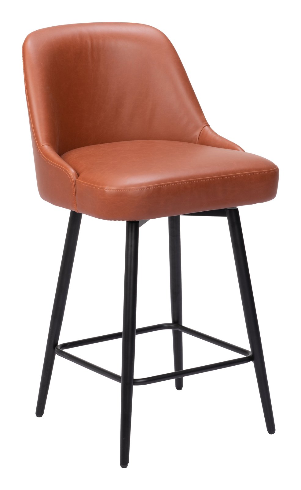 Zuo Modern Keppel Swivel Counter Stool Brown