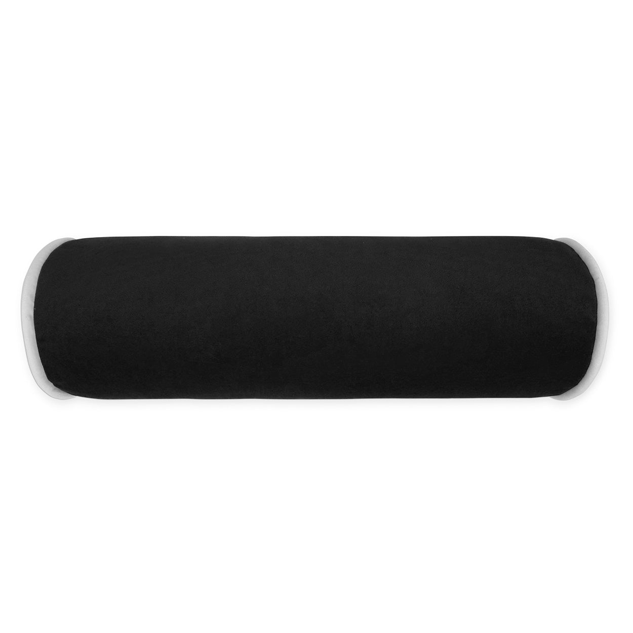Posh Roll Black Throw Pillow With Insert