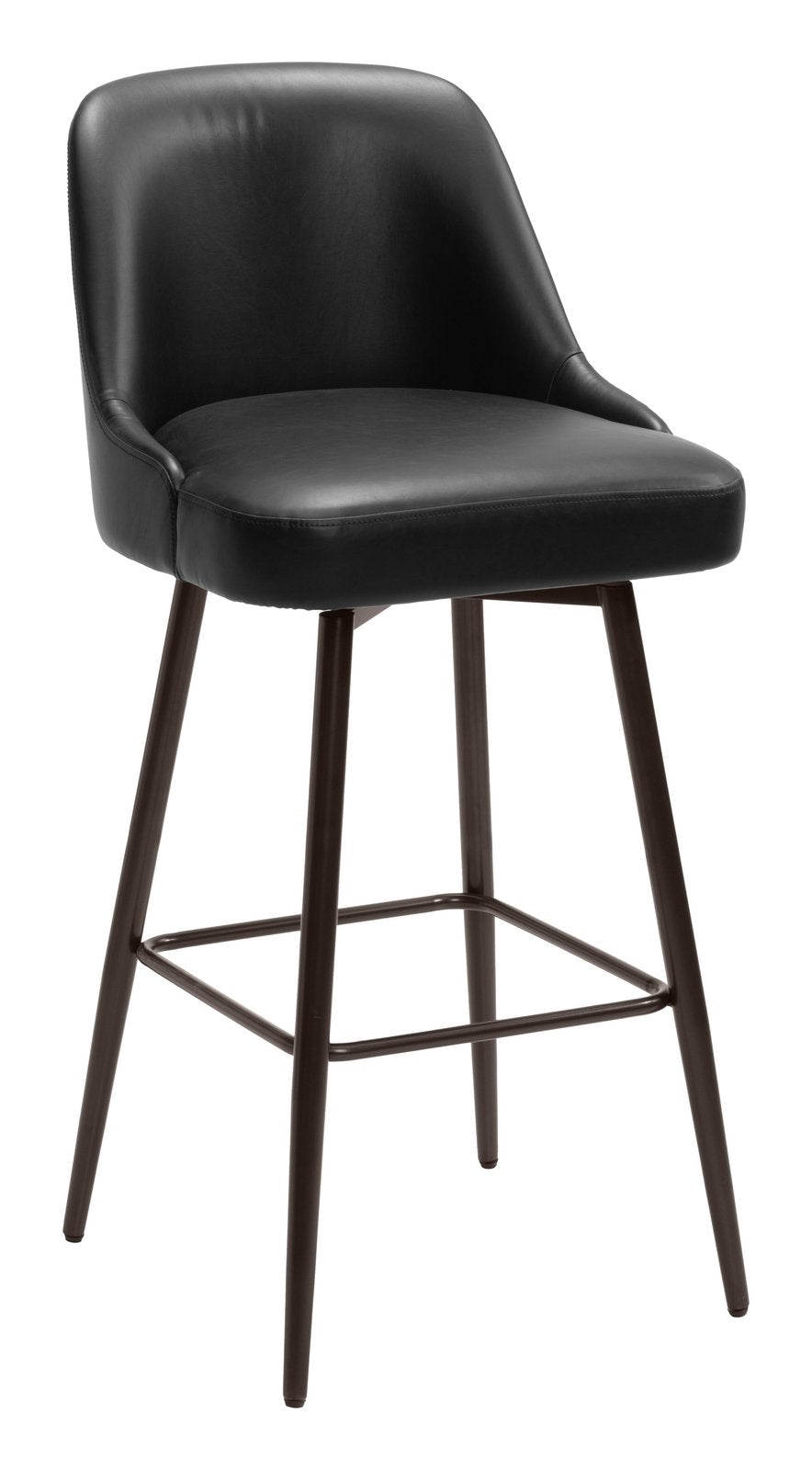 Zuo Modern Keppel Faux Leather Swivel Barstool