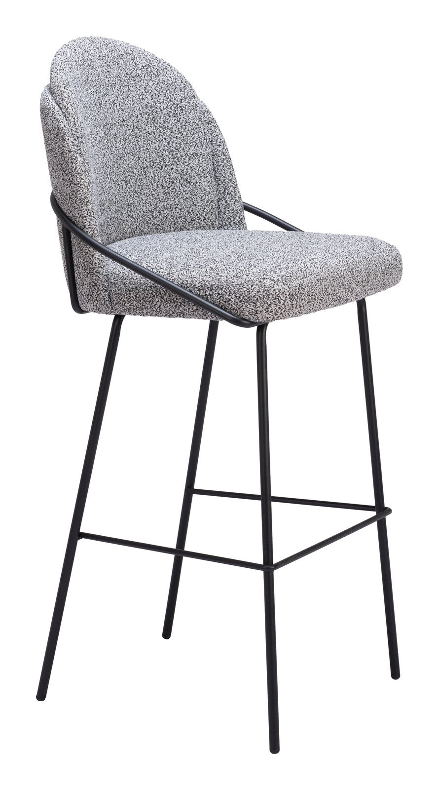 Zuo Modern Jambi Grey Fabric Barstool (Set of 2)