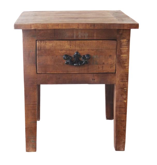 Good Earth Square Wood Lamp Table