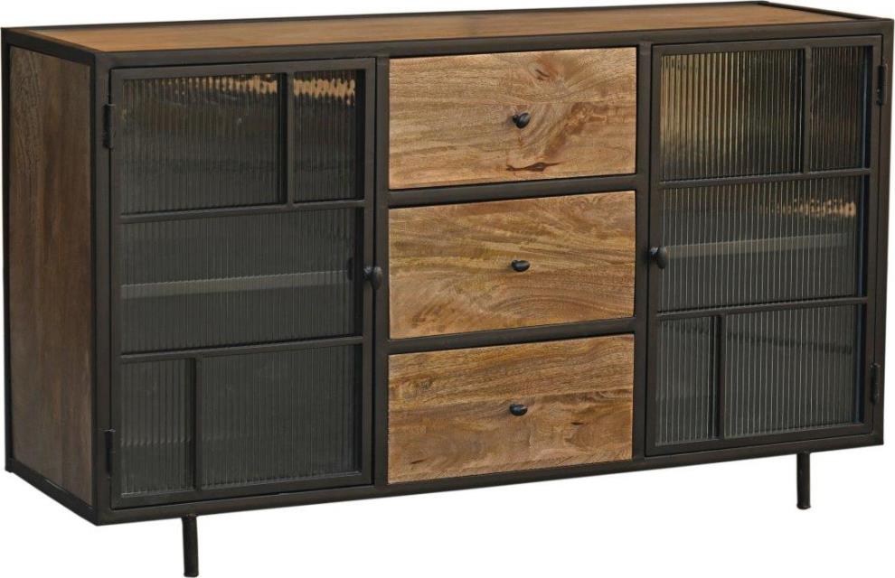 LOOMLAN Faillon 3 Drawer and 2 Door Wood Cabinet