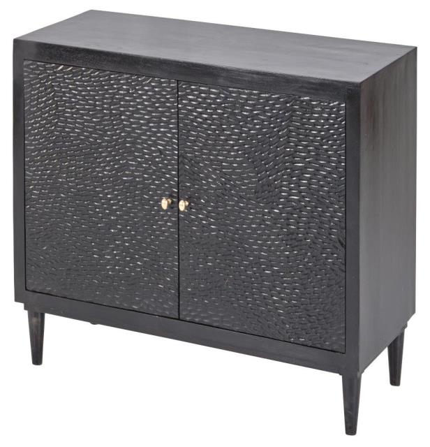 Narissa 2 Door Wood Black Cabinet