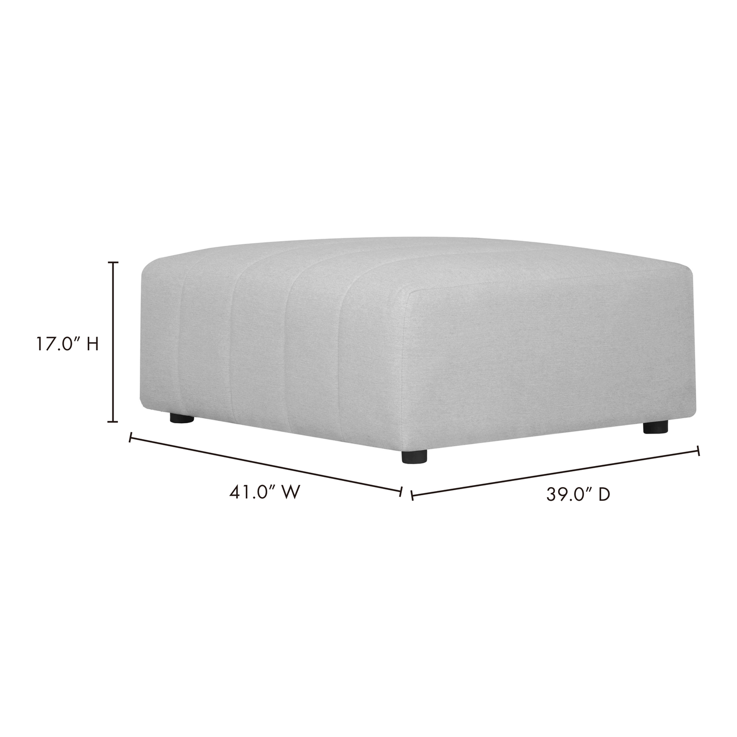 Lyric Off White Modular Ottoman Otmeal Moe' Home