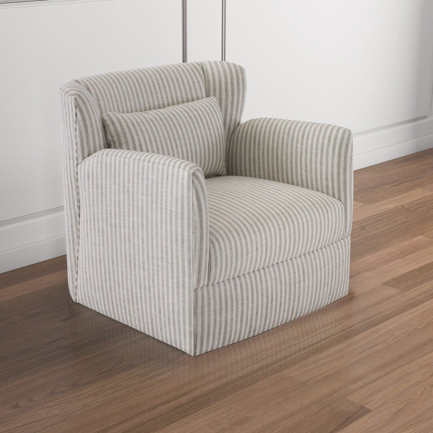 Grace Swivel Striped Club Chair