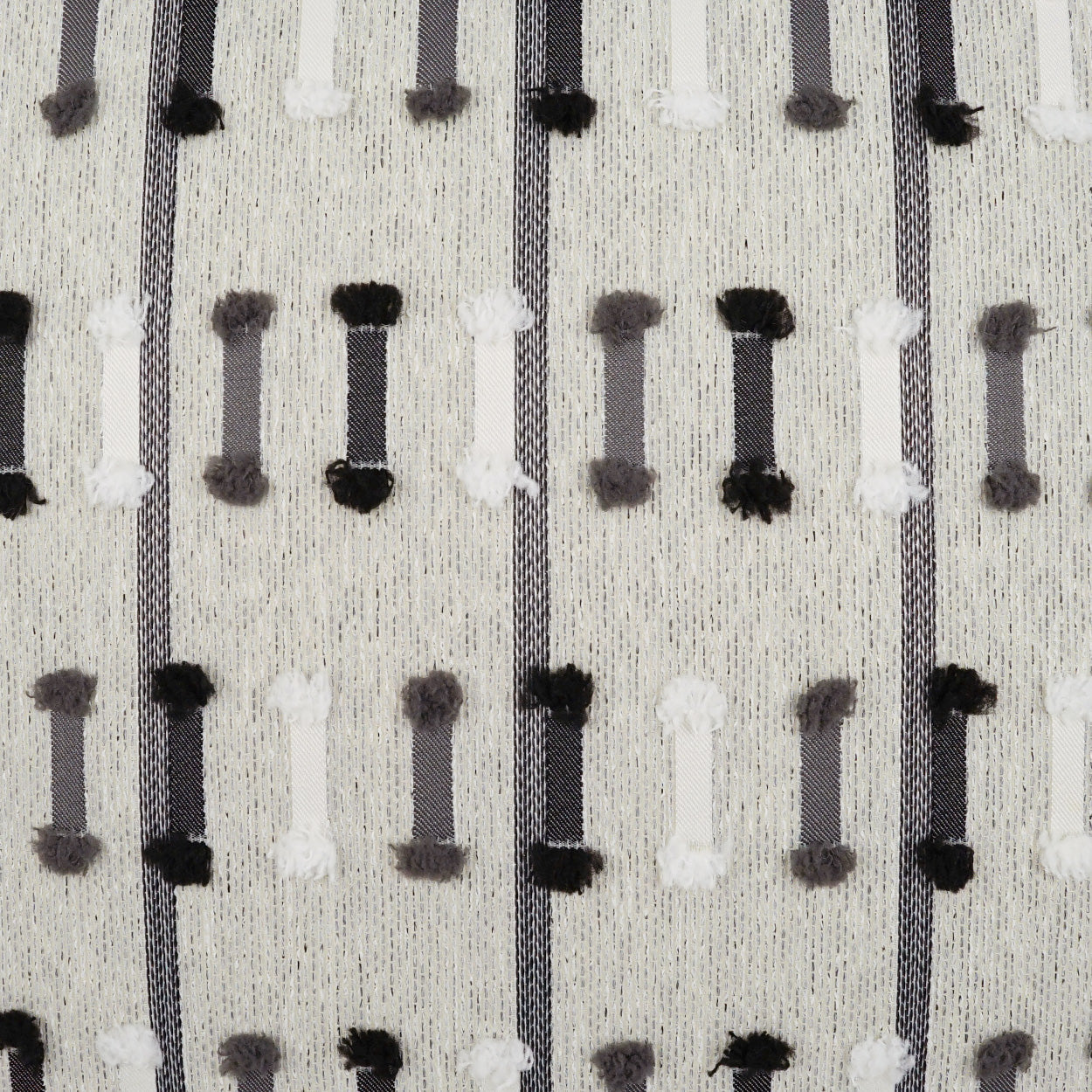 Outdoor Tassel Stripe Pillow - Grey