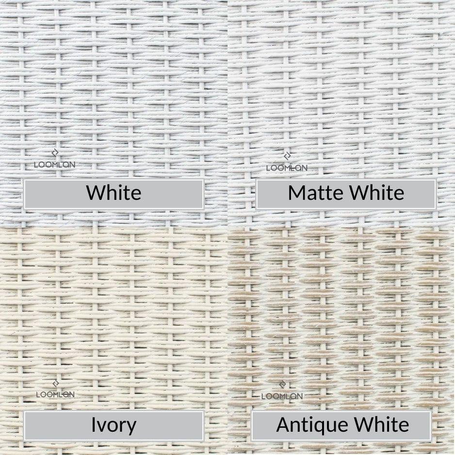 Hamptons Outdoor Wicker 6 PC Sofa Set With Chairs and Tables Outdoor Lounge Sets LOOMLAN By Lloyd Flanders