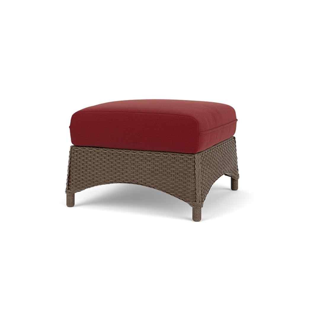 Mandalay Ottoman Premium Wicker Furniture Outdoor Ottomans LOOMLAN By Lloyd Flanders